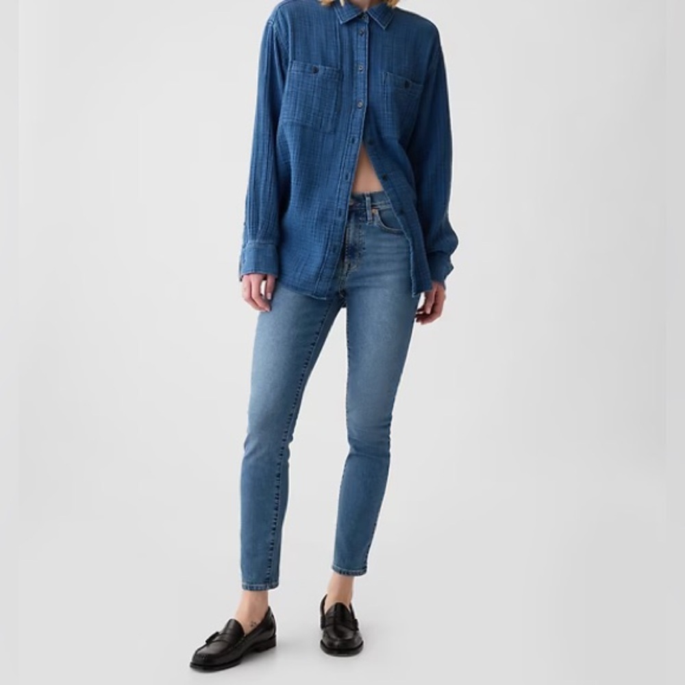 {GAP 1969} "True Skinny Sculpt Stretch" Sasha Blue Slim Mid Rise Stretch Denim